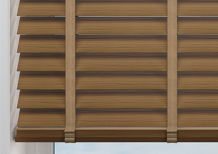 Ecowood Deluxe, Honey Teak Fine Grain - Motorised Venetian Blind - Image 9